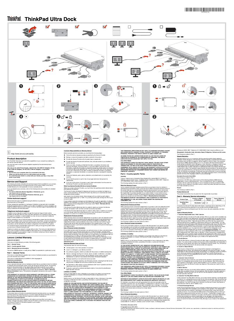 Página 1 del manual Manual de usuario Lenovo 04W3947