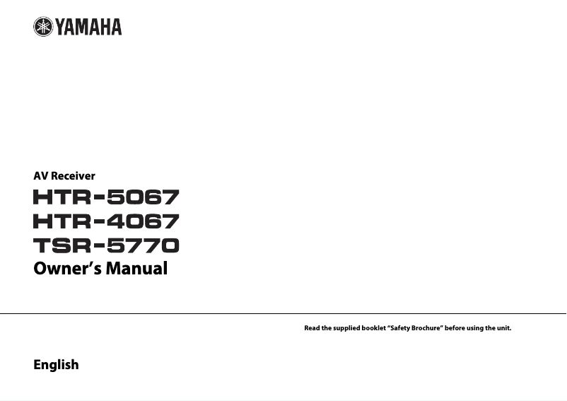 Página 1 del manual Manual de usuario Yamaha HTR-4067