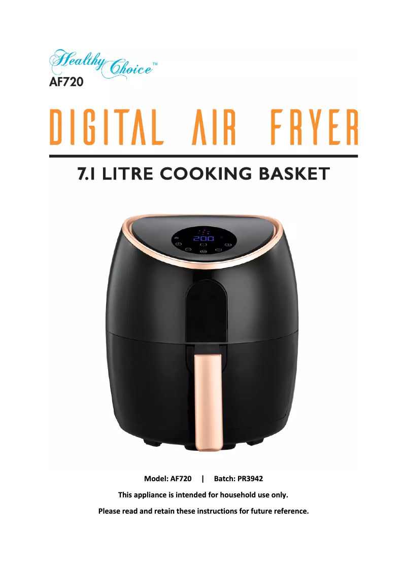 Página 1 del manual Manual de usuario Lenoxx Healthy Choice AF720