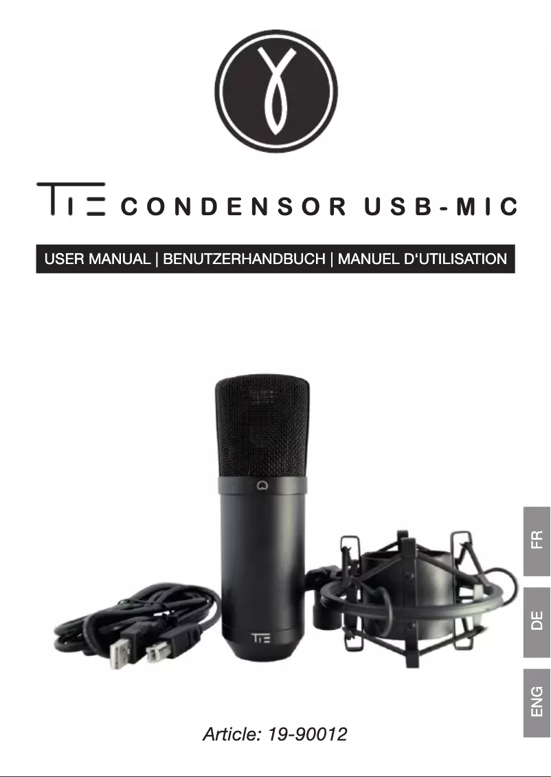 Imagen de la primera página del manual del dispositivo Condenser Mic 19-90012