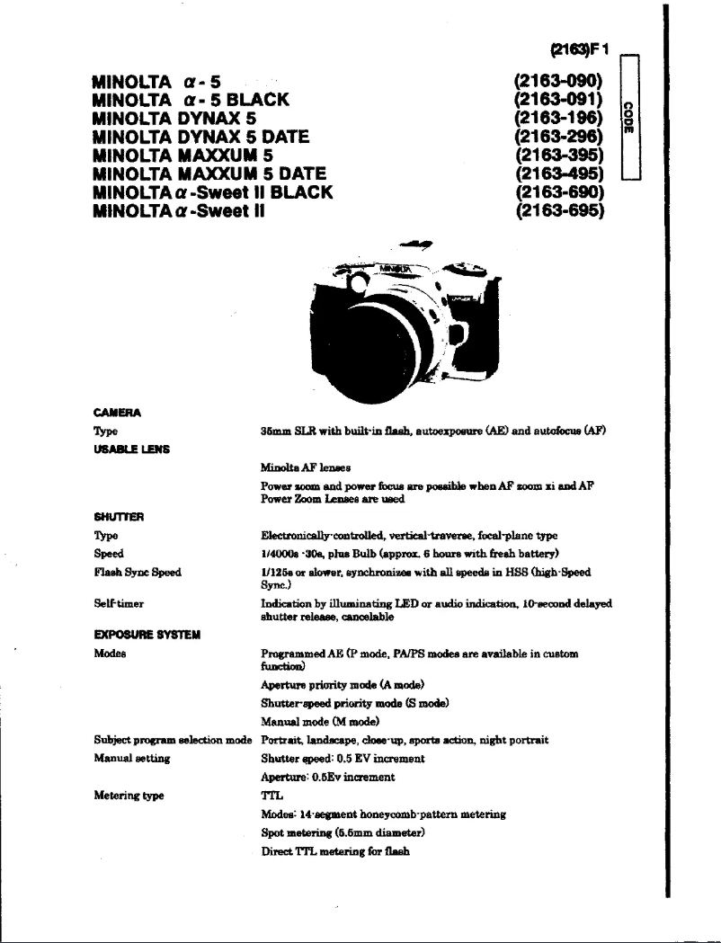 Página 1 del manual Manual de usuario Konica Minolta Maxxum 5