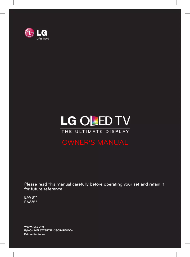 Imagen de la primera página del manual del dispositivo 55EA980V