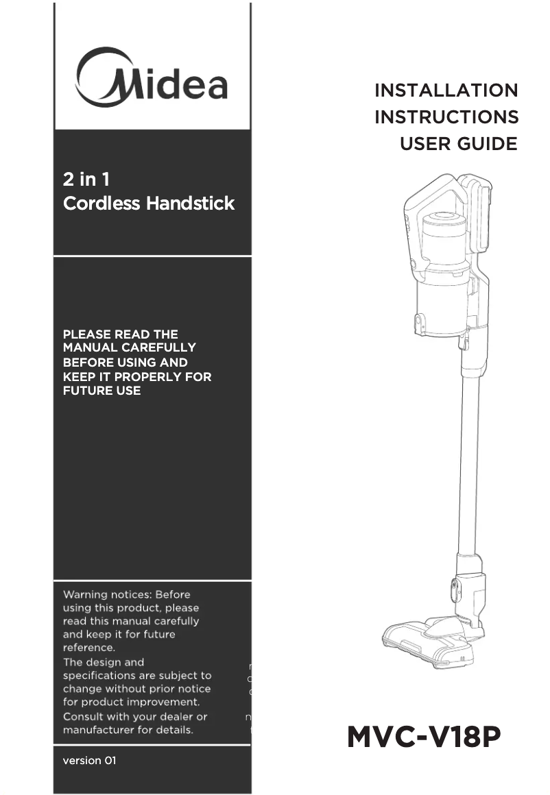 Imagen de la primera página del manual del dispositivo MVC-V18P