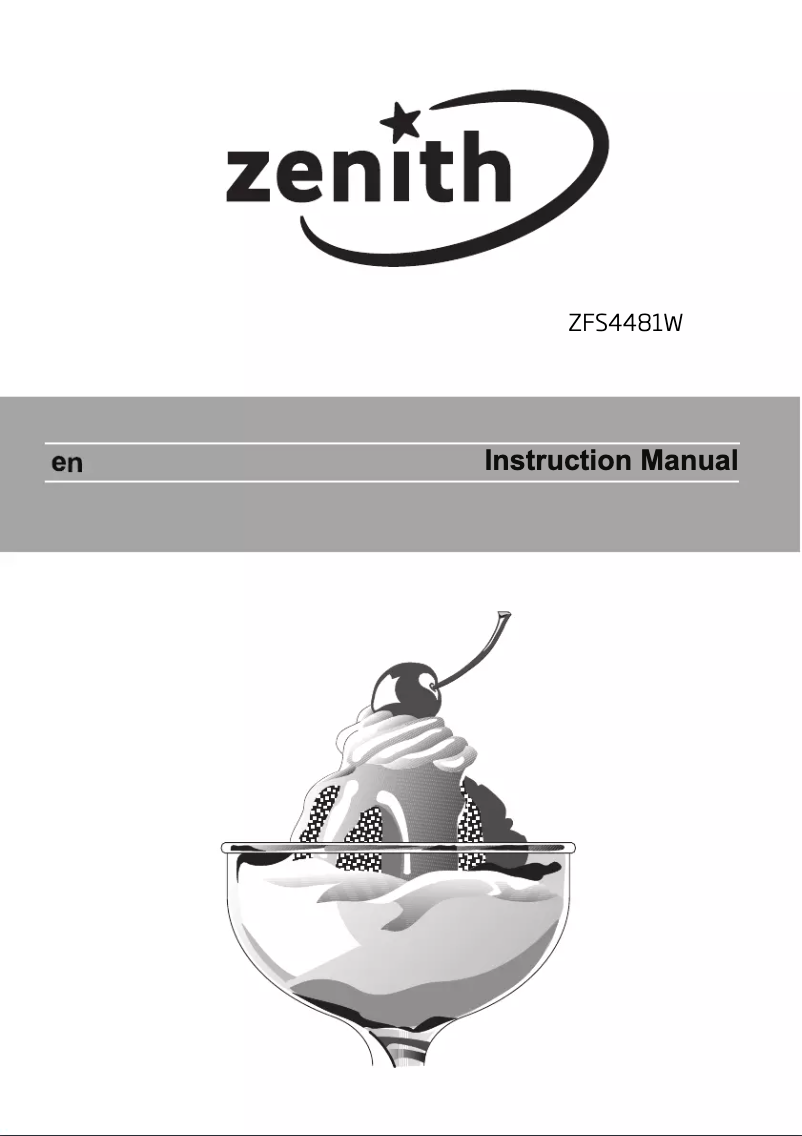Imagen de la primera página del manual del dispositivo ZFS4481W