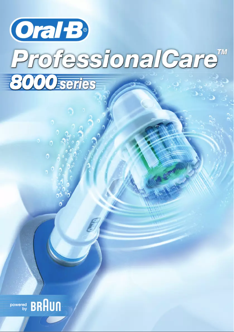 Imagen de la primera página del manual del dispositivo Oral-B Professional Care 8000