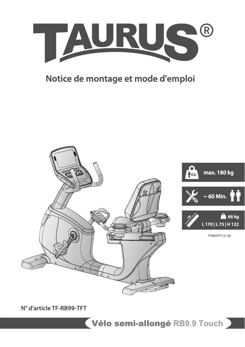 Imagen de la primera página del manual del dispositivo RB9.9 Touch