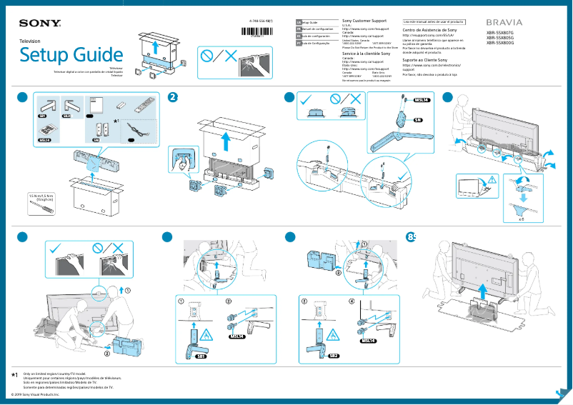 Imagen de la primera página del manual del dispositivo Bravia XBR-55X800G
