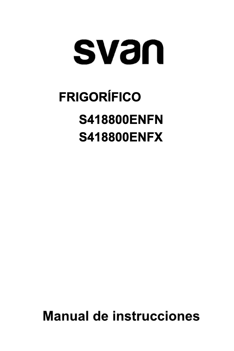 Página 1 del manual Manual de usuario SVAN S418800ENFN