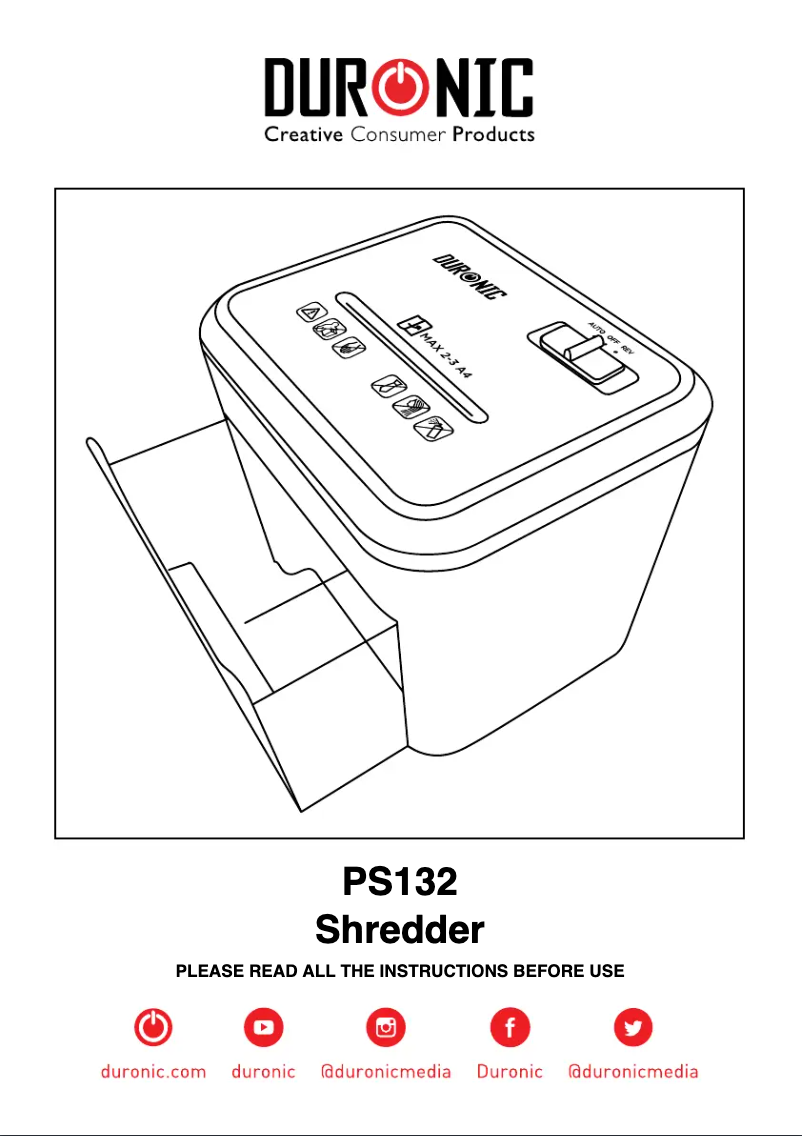 Imagen de la primera página del manual del dispositivo PS132