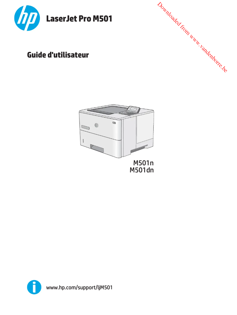 Imagen de la primera página del manual del dispositivo LaserJet Pro M501