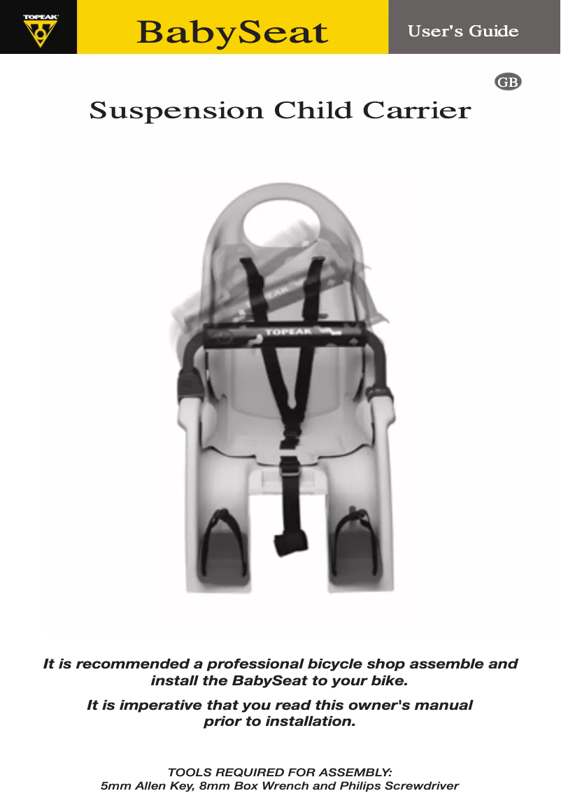 Página 1 del manual Manual de usuario Topeak BabySeat