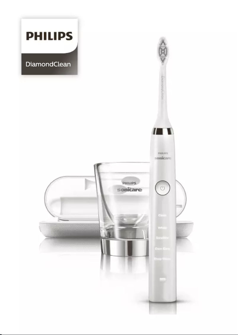 Imagen de la primera página del manual del dispositivo Sonicare DiamondClean HX9396