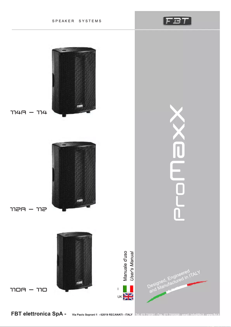 Imagen de la primera página del manual del dispositivo PROMAXX 112
