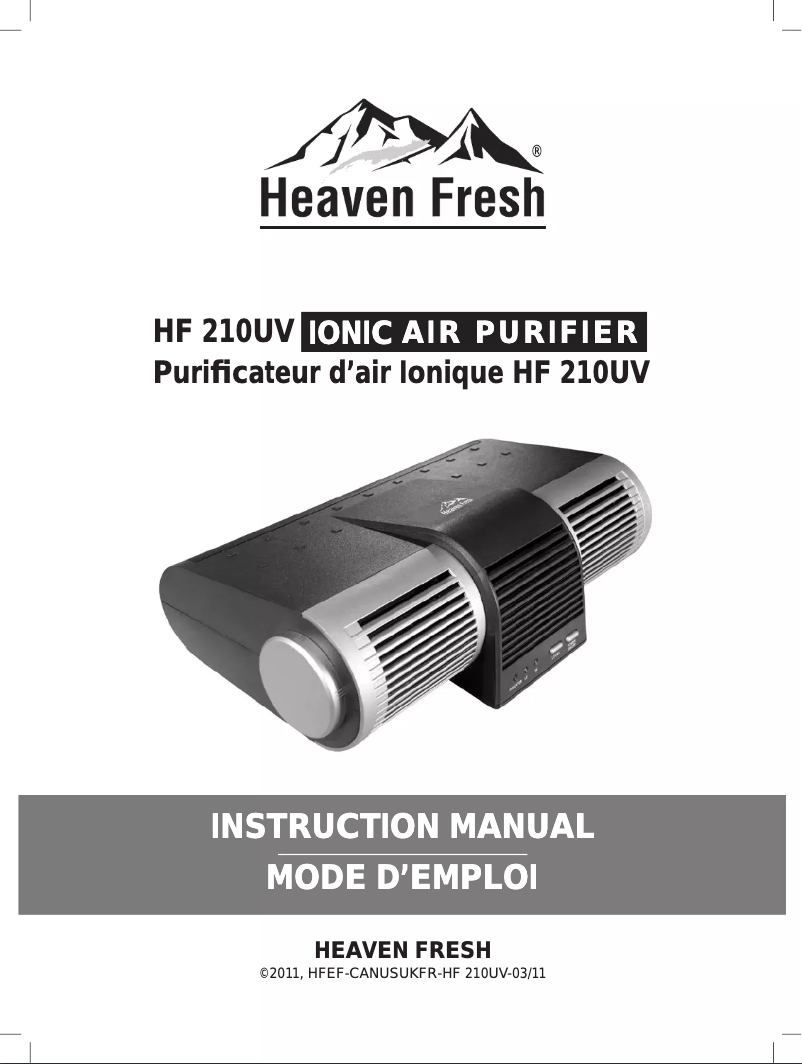 Página 1 del manual Manual de usuario Heaven Fresh HF 210UV