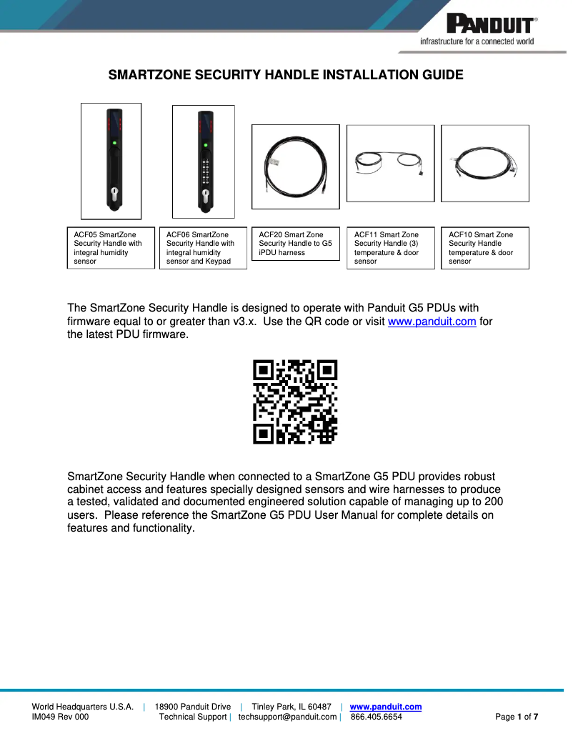 Imagen de la primera página del manual del dispositivo ACF11