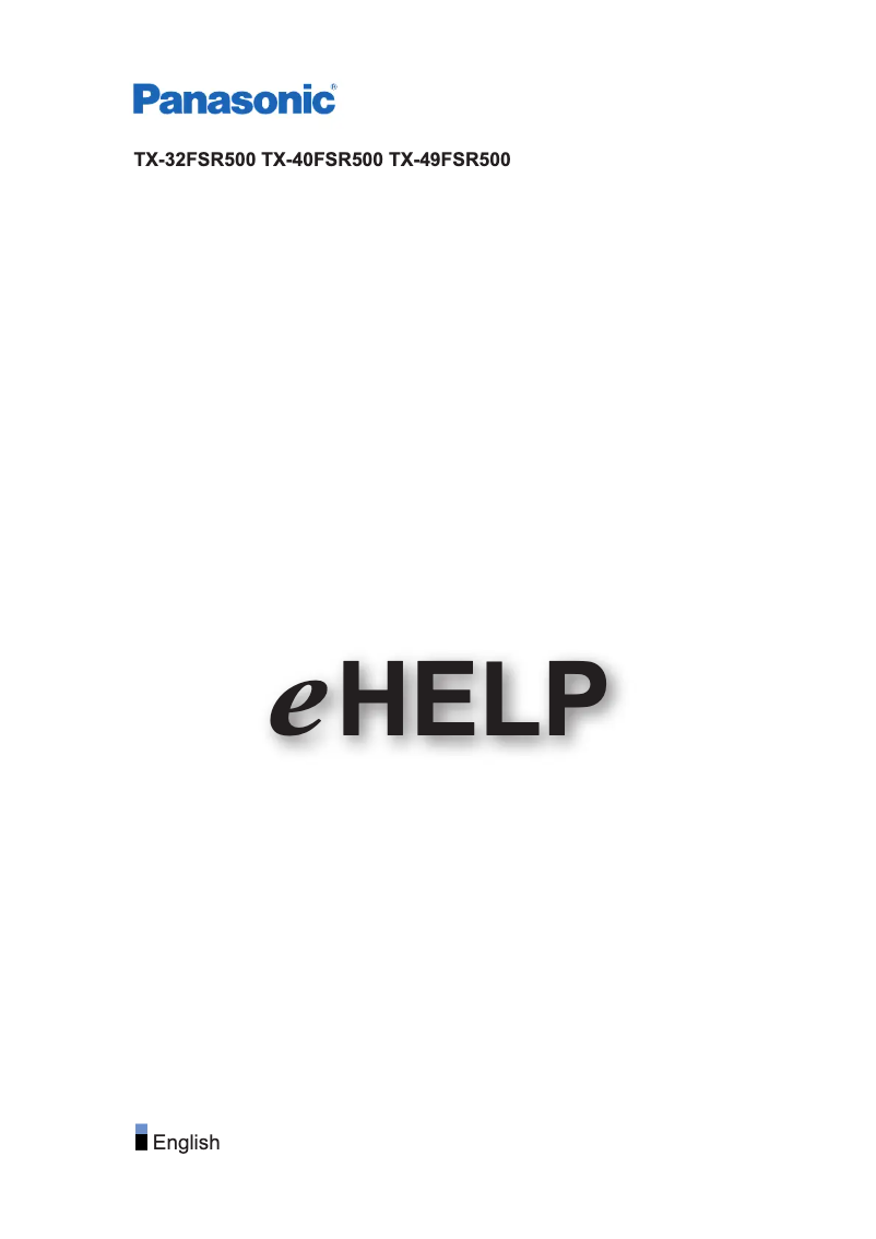 Página nº 1 - Manual de usuario Panasonic Viera TX-49FSR500