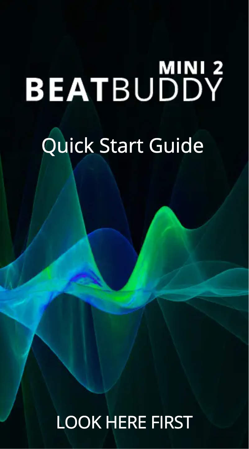 Imagen de la primera página del manual del dispositivo BeatBuddy Mini 2