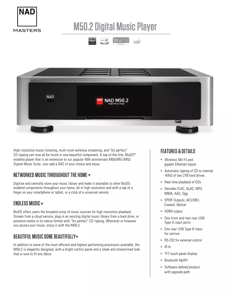Imagen de la primera página del manual del dispositivo M50.2