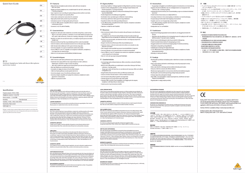 Imagen de la primera página del manual del dispositivo BC12