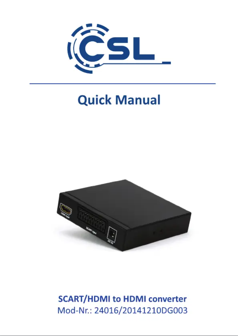 Página 1 del manual Manual de usuario CSL 300426