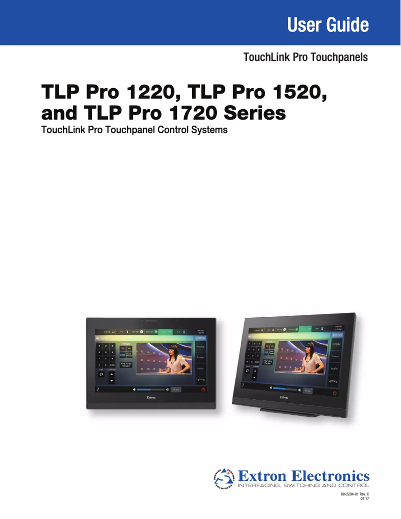 Imagen de la primera página del manual del dispositivo TLP Pro 1220TG