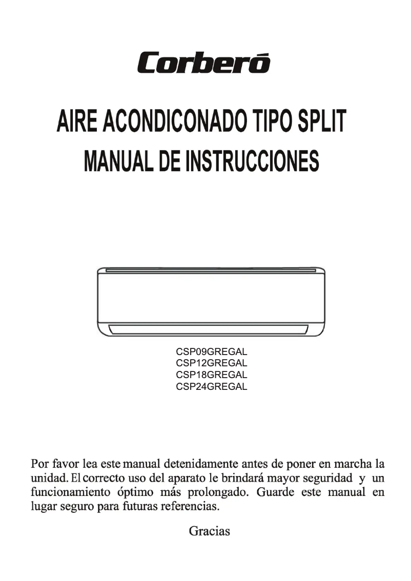 Imagen de la primera página del manual del dispositivo CSP12GREGAL