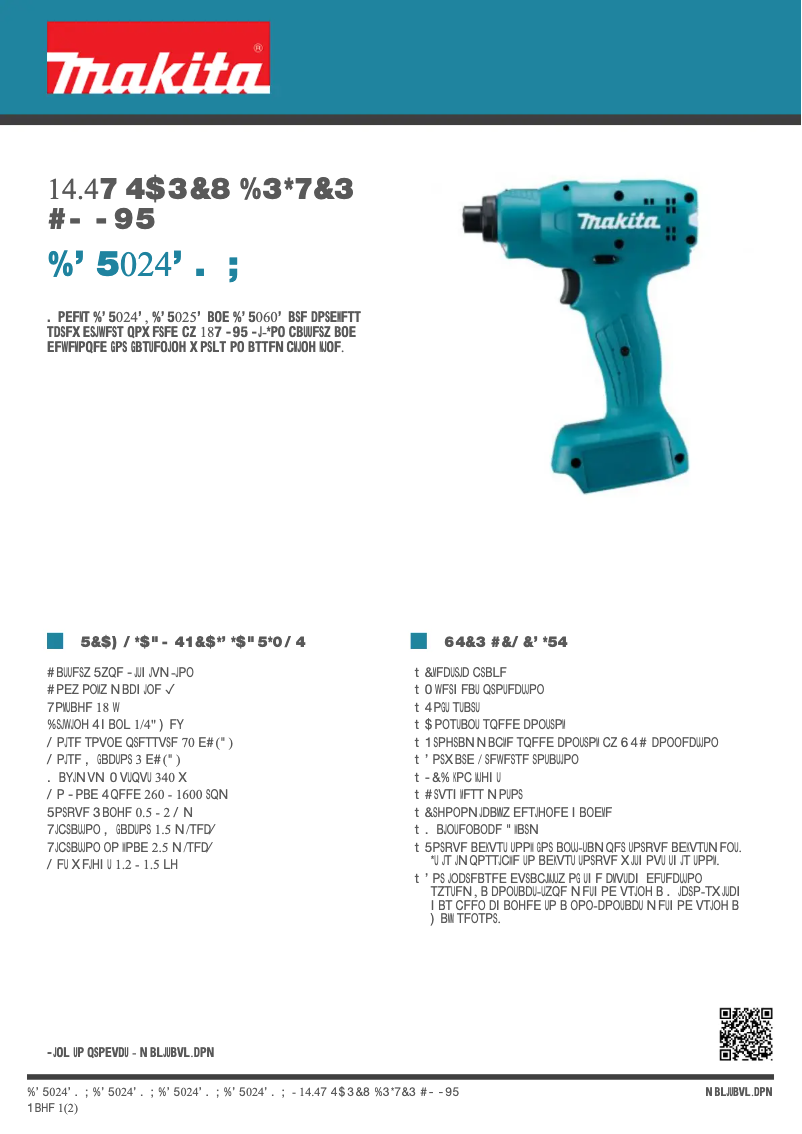 Imagen de la primera página del manual del dispositivo DFT024FMZ
