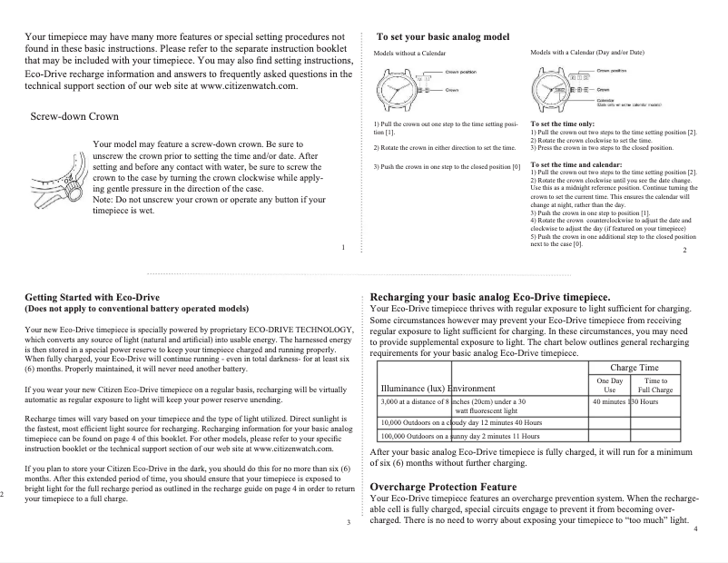 Página 1 del manual Manual de usuario Citizen AR310757E