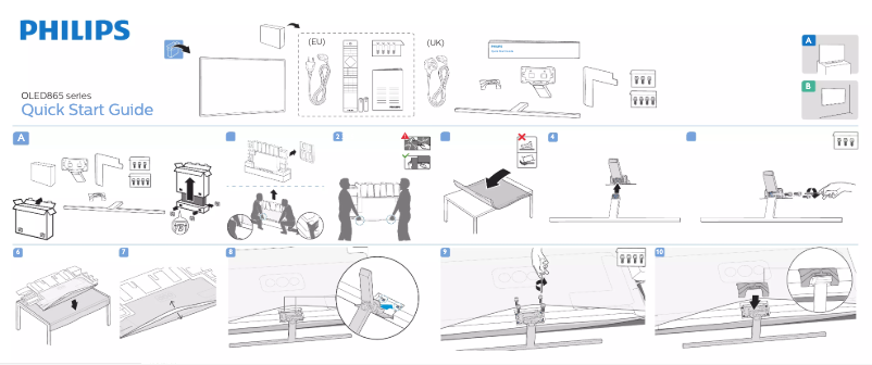 Imagen de la primera página del manual del dispositivo 65OLED865