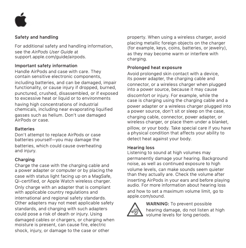 Imagen de la primera página del manual del dispositivo AirPods Pro 2