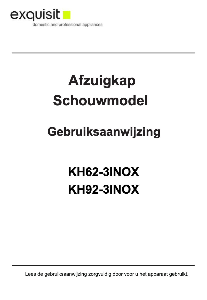 Imagen de la primera página del manual del dispositivo KH 92.3 Inox