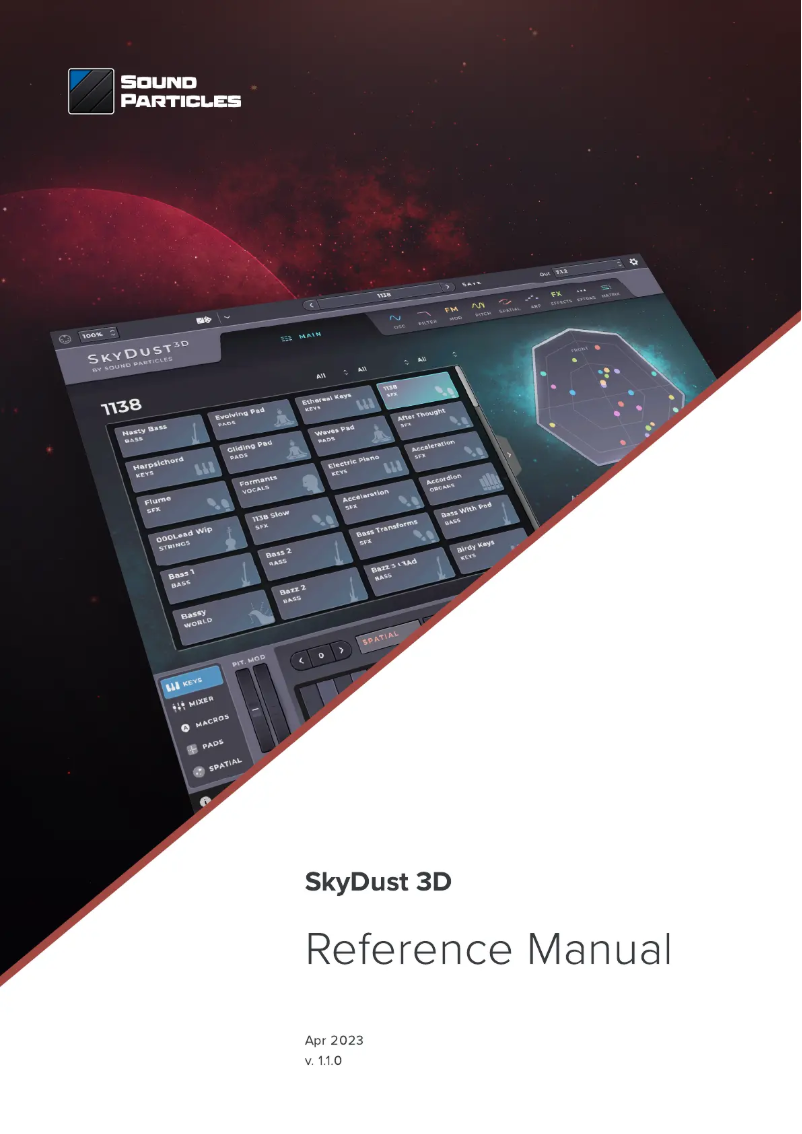 Imagen de la primera página del manual del dispositivo SkyDust Stereo