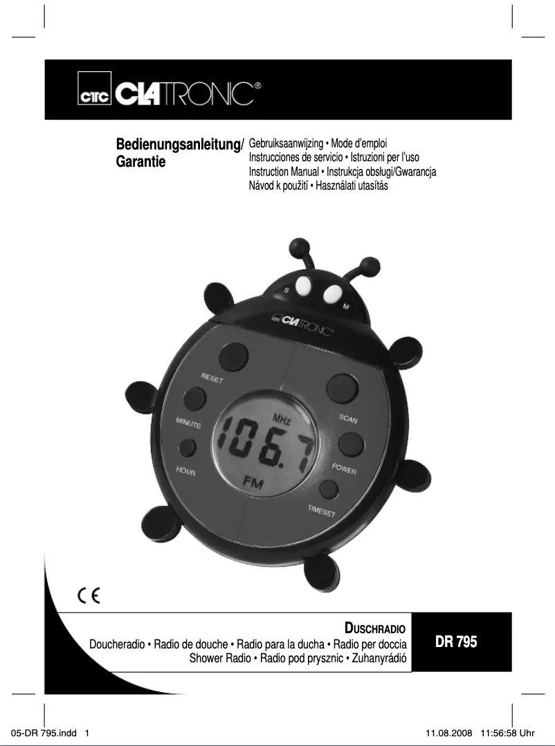 Página 1 del manual Manual de usuario Clatronic DR 795