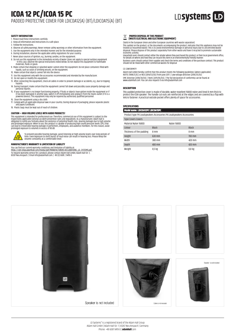 Imagen de la primera página del manual del dispositivo ICOA 12 PC