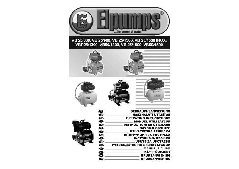 Página 1 del manual Manual de usuario Elpumps VB 50/1500 B