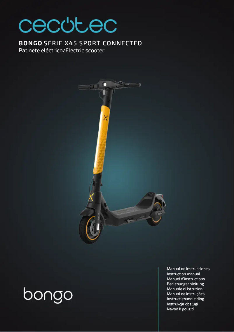 Imagen de la primera página del manual del dispositivo Bongo X45 Sport Connected