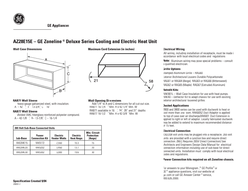 Imagen de la primera página del manual del dispositivo AZ28E15EAC