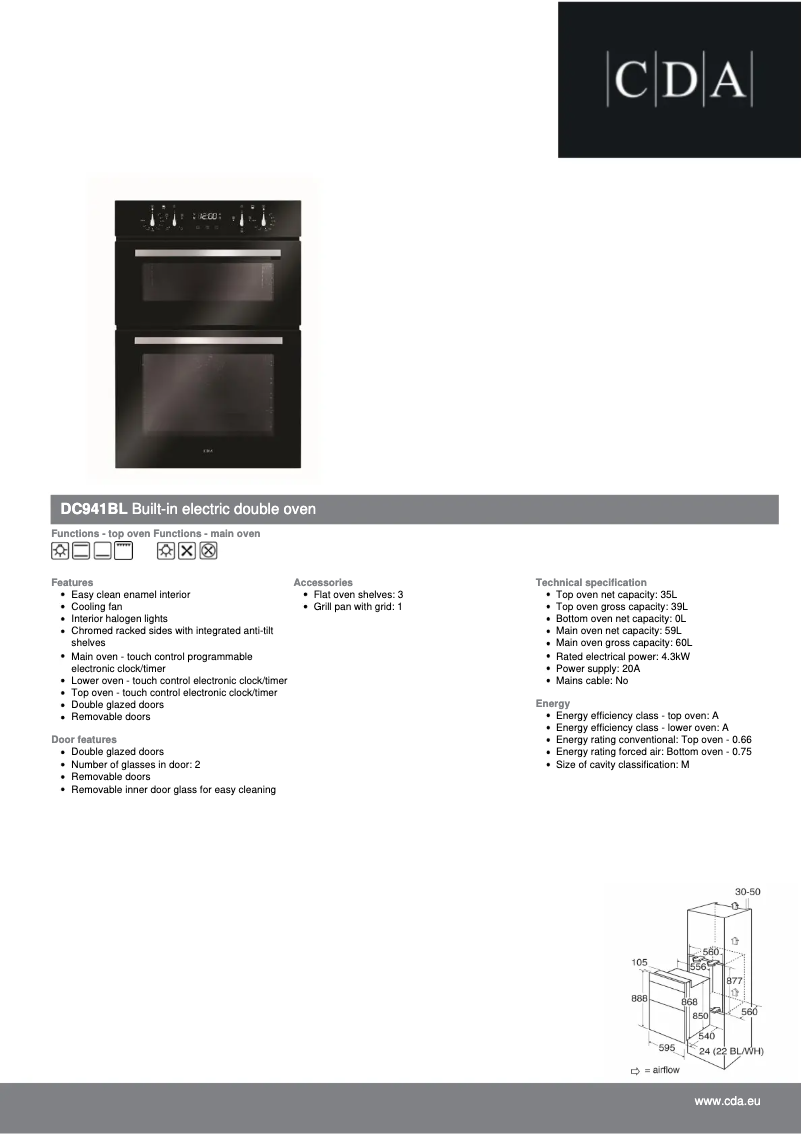 Imagen de la primera página del manual del dispositivo DC941BL