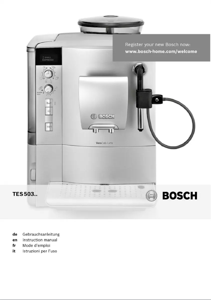 Página 1 del manual Manual de usuario Bosch VeroCafe Latte TES50358DE