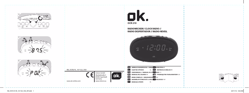 Imagen de la primera página del manual del dispositivo OCR 210