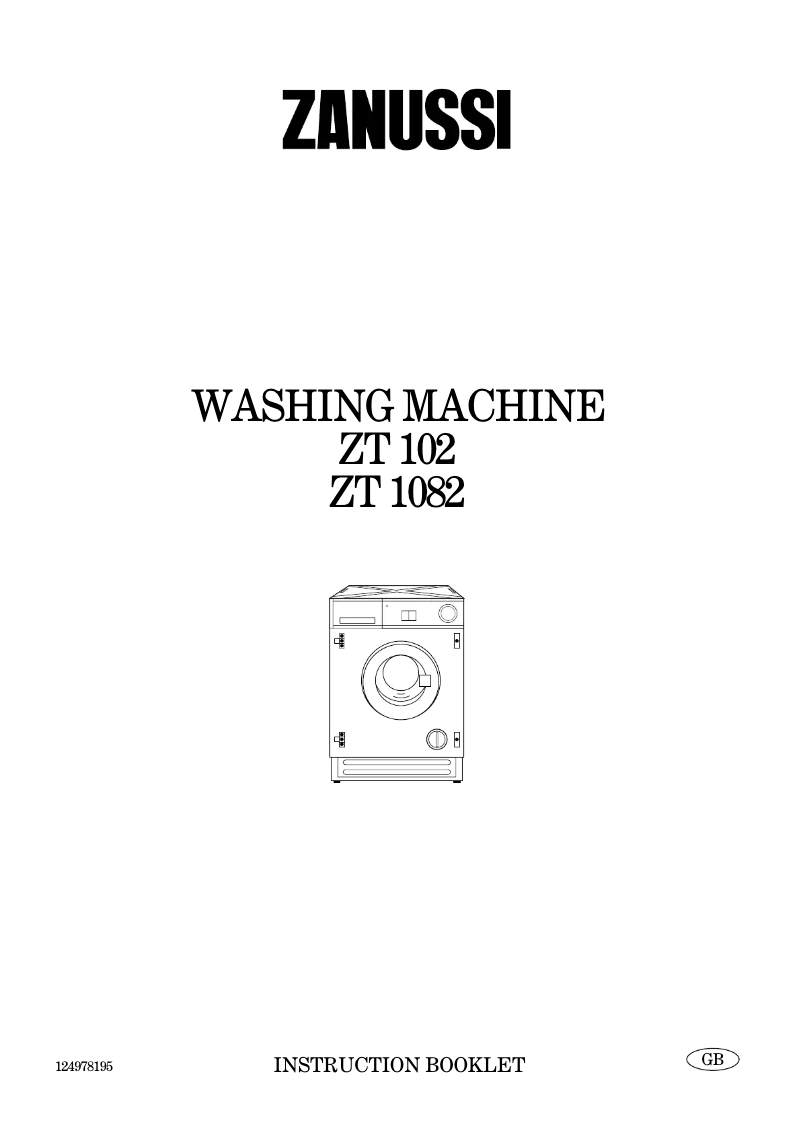 Página 1 del manual Manual de usuario Zanussi ZT1082