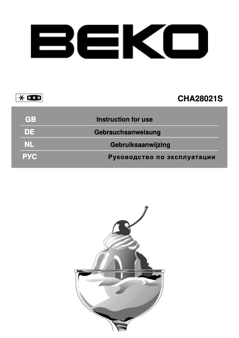 Página 1 del manual Manual de usuario Beko CHA 28021