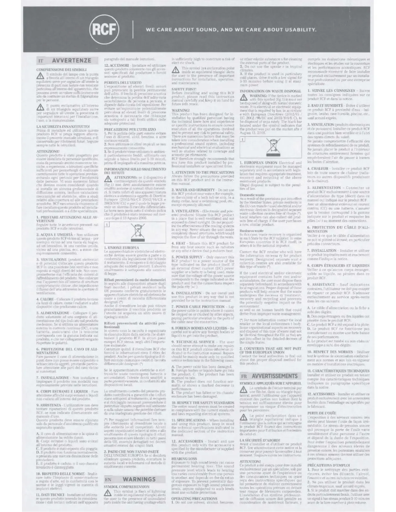 Página 1 del manual Manual de usuario RCF EVox J8