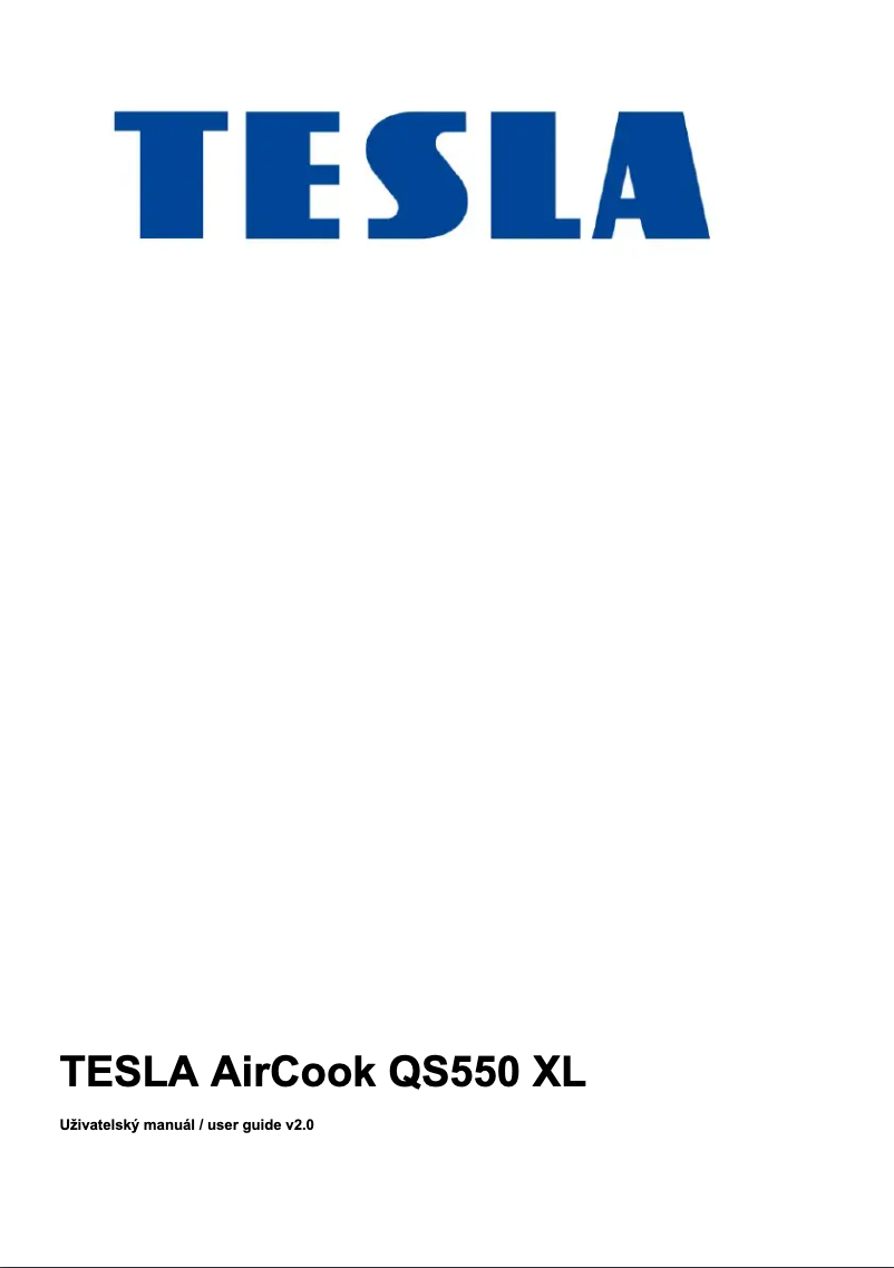 Página 1 del manual Manual de usuario Tesla AirCook & Steam QS550 XL