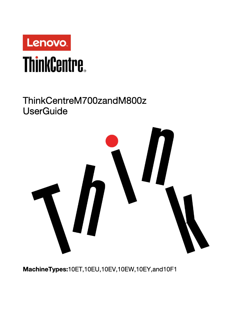 Página nº 1 - Manual de usuario Lenovo ThinkCentre M800z