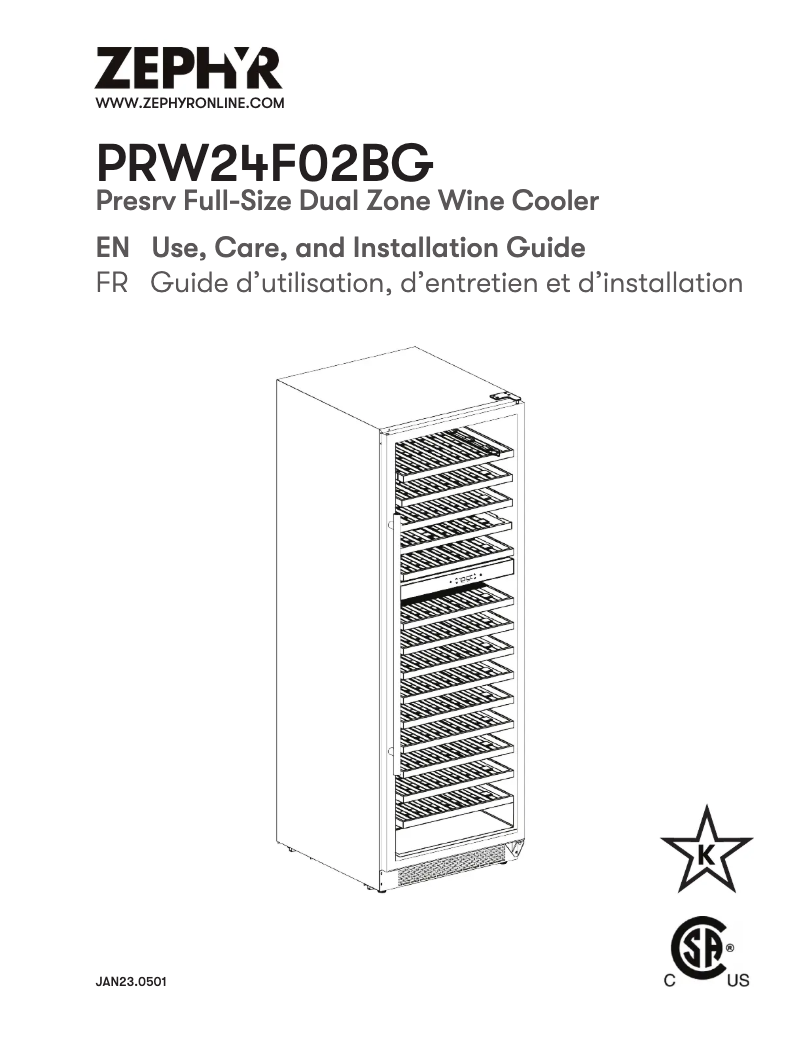 Imagen de la primera página del manual del dispositivo PRW24F02BG