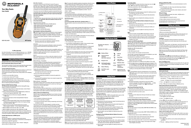 Imagen de la primera página del manual del dispositivo MT352TPR