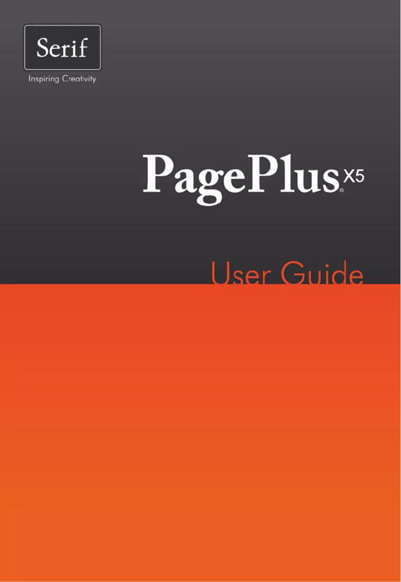 Imagen de la primera página del manual del dispositivo PagePlus X5