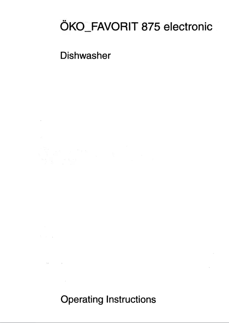 Imagen de la primera página del manual del dispositivo Favorit 875 W Electronic