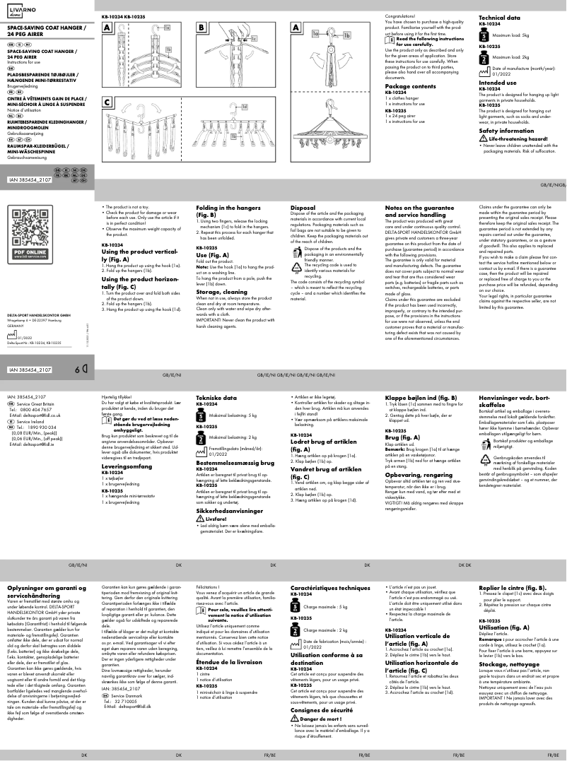 Imagen de la primera página del manual del dispositivo IAN 385454